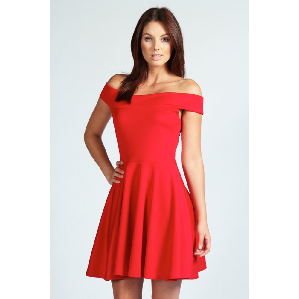 red off the shoulder dress Sz 6